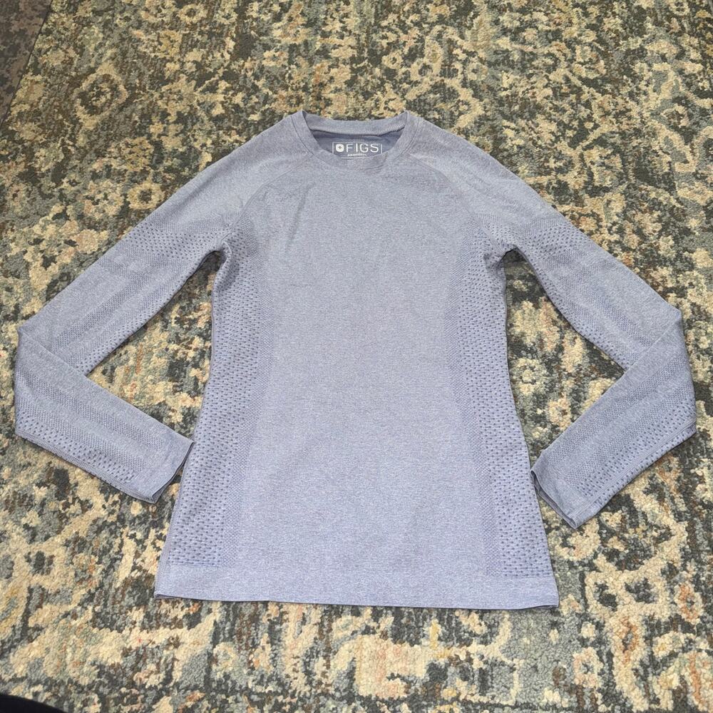 FIGS Salta Seamless Longsleeve Underscrub- XS- Light blue
